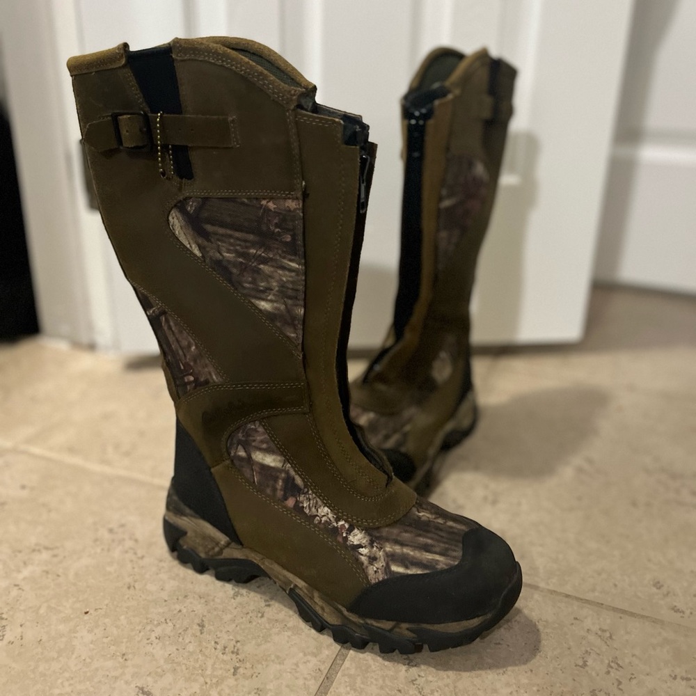 RedHead Olive & Brown Camo Women's Combat Moto Boots
